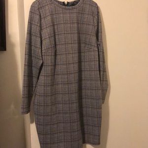 Plaid midi dress